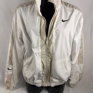 Nike Women’s  White and Beige Windbreaker